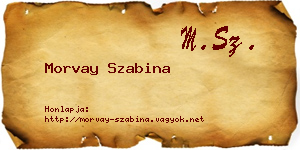 Morvay Szabina névjegykártya