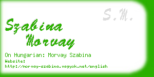 szabina morvay business card